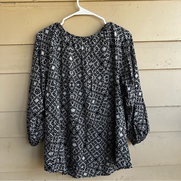 Mossimo Supply Co Boho Long Sleeve Blouse - SZ Large - Lightweight Modest Casual - Picture 5 of 5